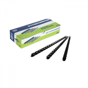 FIS 8mm Comb Binding Rings 100/box Black