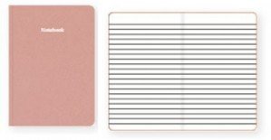 FIS A5 Hard Cover Notebook, Single Ruled, Round Corner - 100 Sheets - Brown [FSNBA5SL305]