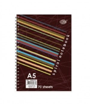 FIS A5 Side Spiral Notebook, 70Sheets (FSNBSA570)