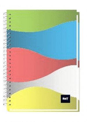 FIS Spiral Hard Cover Notebook, Single Ruled, 100 Sheets, A4