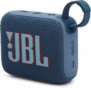 JBL Go4 Ultra-portable waterproof speaker with AURACAST, Powerful Audio, Dustproof, Wireless Bluetooth Streaming, 7 Hours of Playtime, Blue