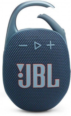 JBL Clip 5 Ultra-portable waterproof speaker with AURACAST, Powerful Audio, Dustproof, Wireless Bluetooth Streaming, 12 Hours of Playtime, Blue