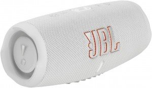 JBL Charge 5 Portable Waterproof Speaker with Powerbank, White