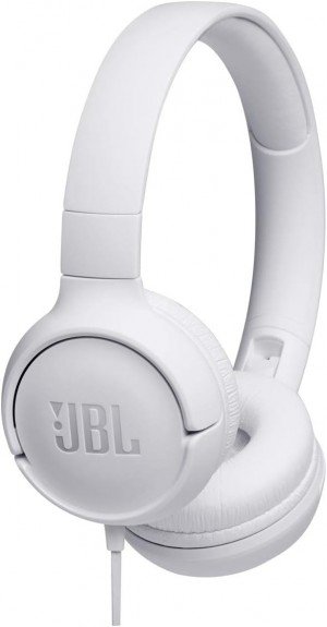JBL Tune 500 Wired On-Ear Headphones,White