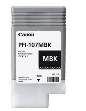 Canon PFI-107MBK 130ML Ink Tank, Matte Black