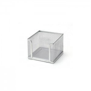 Deluxe Metal Mesh Memo Holder, Silver
