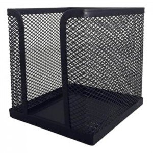 Deluxe Metal Mesh Memo Holder Black