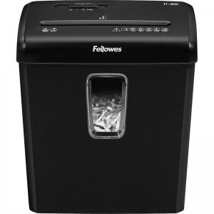 Fellowes Powershred P-30C Cross-Cut Shredder, Black