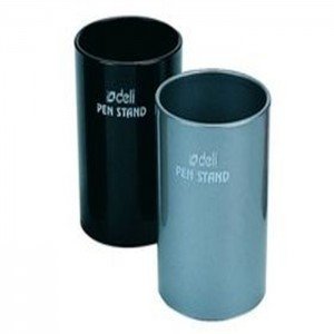 Deli 907 Plastic Pen Stand  Round  Black