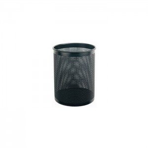 Deli Metal Mesh Pen Holder Round  Black