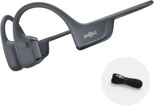 SHOKZ New OpenRun Pro 2 Bone Conduction Sport Headphones with Headband,Sweat Resistant, Workout, Secure, Wireless, Comfortable Fit-Deep Bass and Smart Mic App, Black