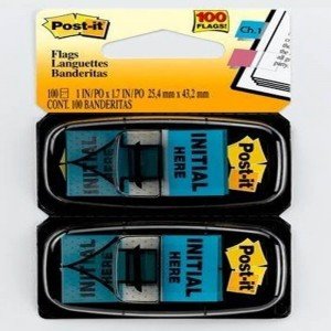 3M PostIt Flags Initial here 680IH2 50 FlagsDispenser 2Pack