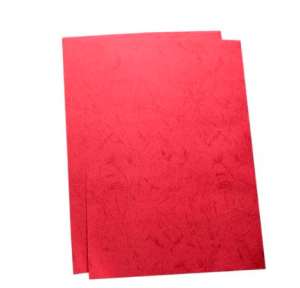 Deluxe A4 Embossed Leather Board Binding Cover, 100/pack, Red