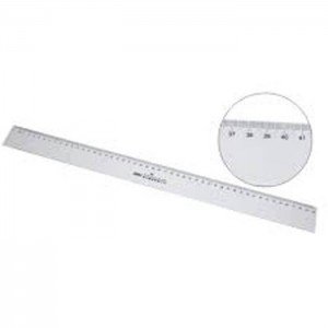 Deli 6250 Plastic Ruler  50cm Transparent