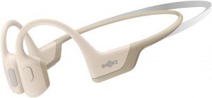 SHOKZ OpenRun Pro Mini, Bone Conduction Sports Headphones, Bluetooth Wireless Earphones with Mic,10H Playtime,Open-Ear Waterproof Headset for Running, Beige