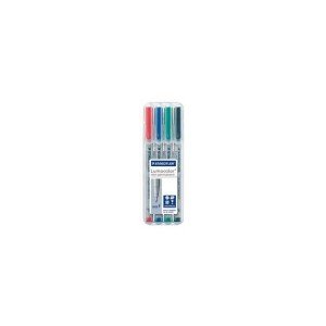 Staedtler 316 Lumocolor Non-Permanent Universal Pen F  Assorted (Pack of 4)