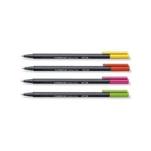 Staedtler 403 Triplus Triangular Rollerball Pen  Assorted (Pack of 10)
