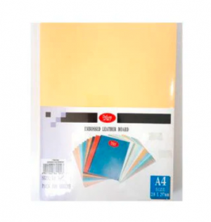 Deluxe A4 Embossed Leather Board Binding Cover 100/pack Yellow