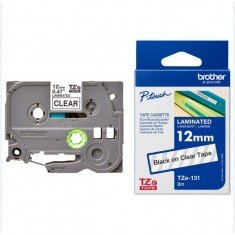 Brother Tze-131 Black on Clear 12mm Laminated Tape