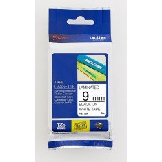 Brother Tze-221 Black on White 9mm Laminated Tape