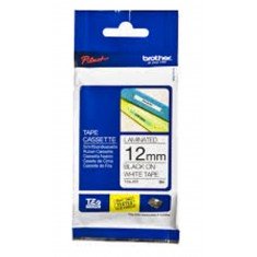 Brother Tze-231 Black on White 12mm Laminated Tape