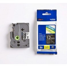Brother Tze-335 White on Black 12mm Laminated Tape