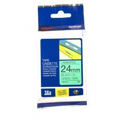 Brother Tze-751 Black on Green 24mm Laminated Tape