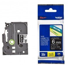 Brother Tze- 315 White on Black 6mm Laminated Tape