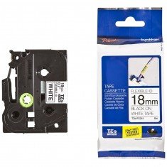 Brother Tze FX241 18mm Flexible Black on White Tape
