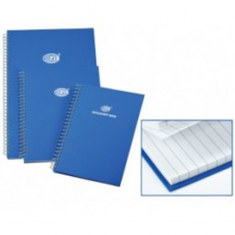 FIS Ruled Manuscript/Register Book with side spiral binding, 2QR, A4, 96 sheets, Blue